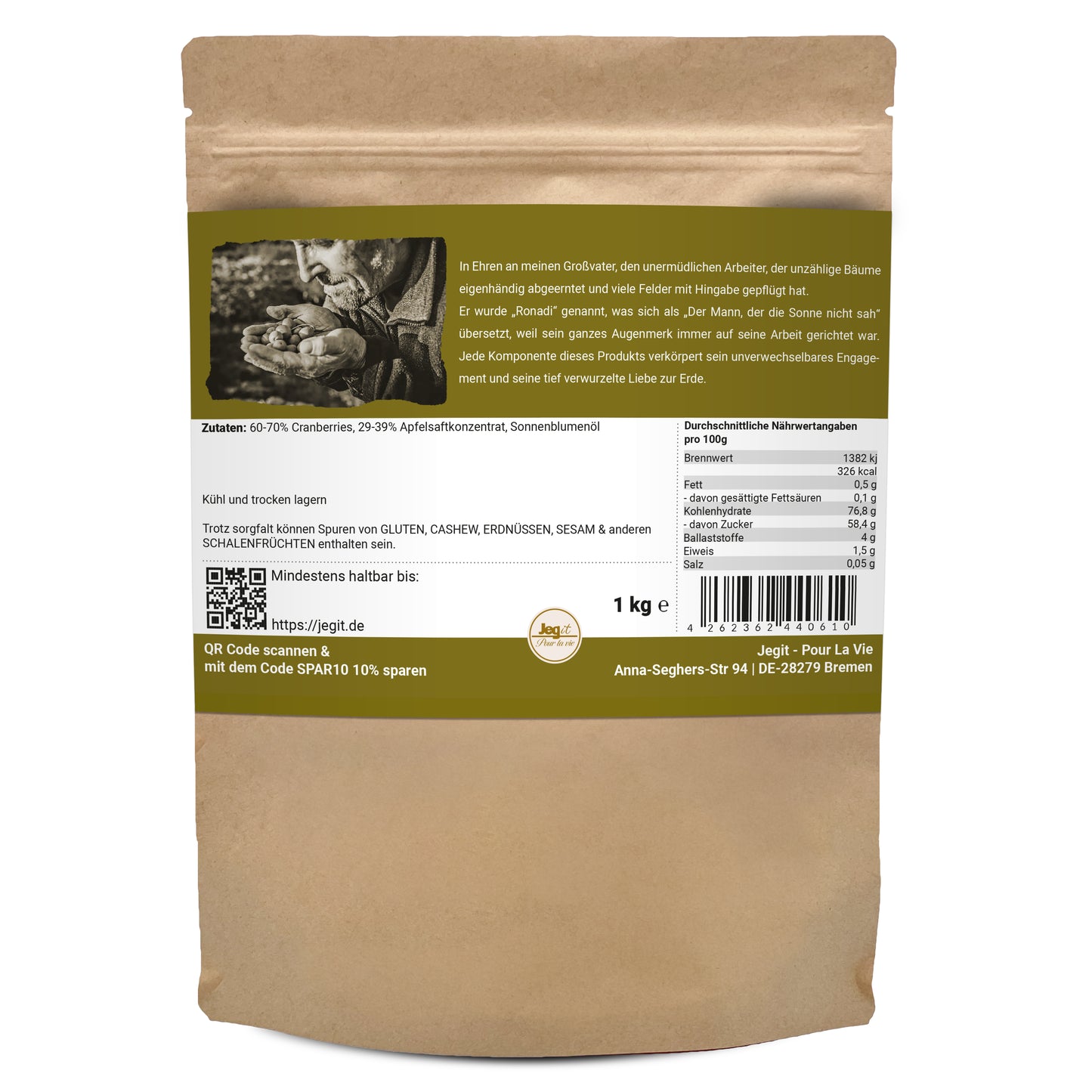 Cranberries 1kg getrocknet aus Kanada
