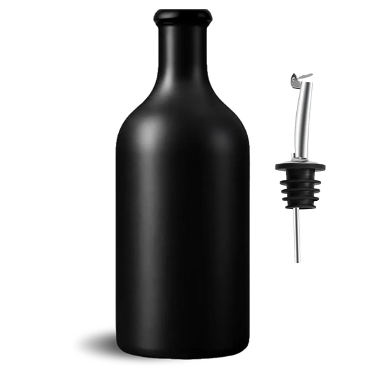 Olive Oil Stoneware Bottle with Drip-Free Pourer