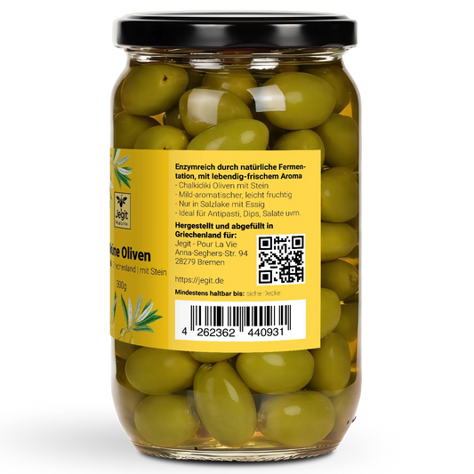 Greek Green Olives with pit
