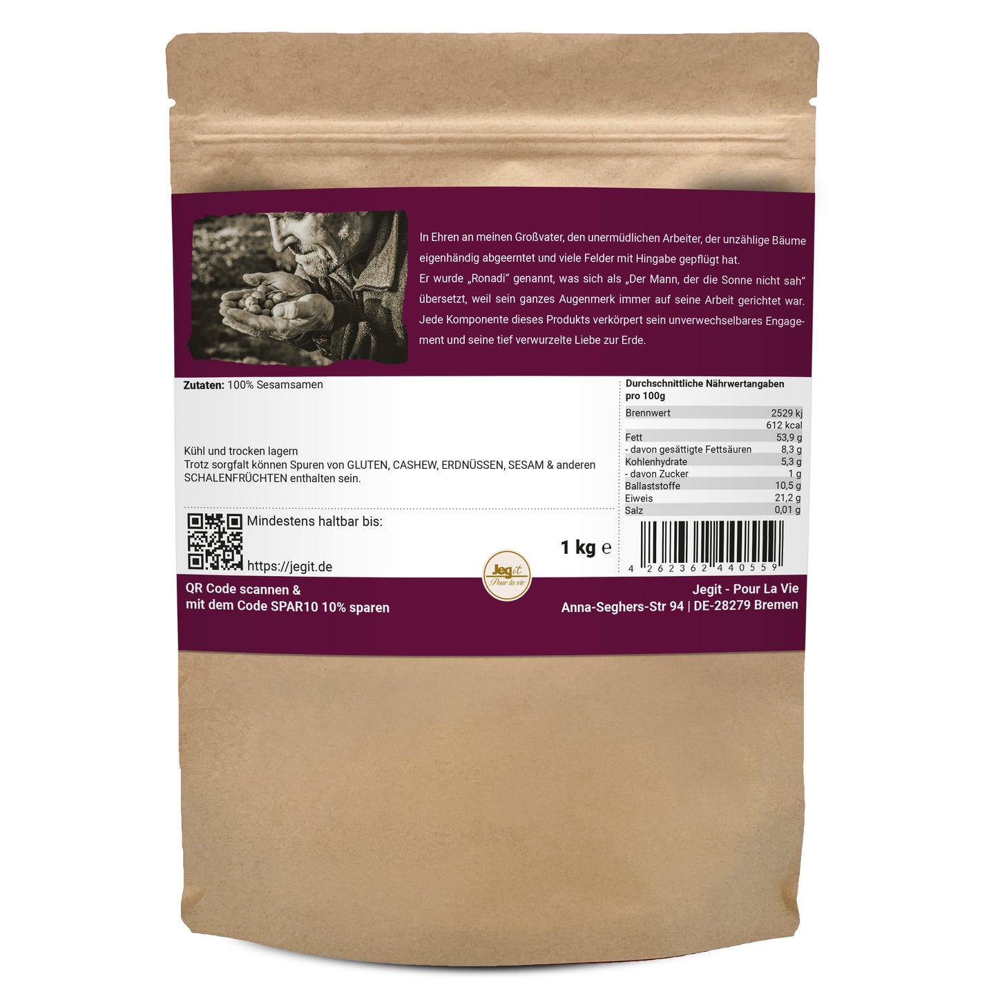 Sesame Seeds 1kg unhulled