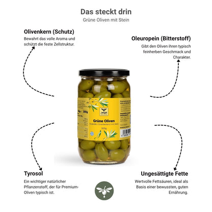 Greek Green Olives with pit