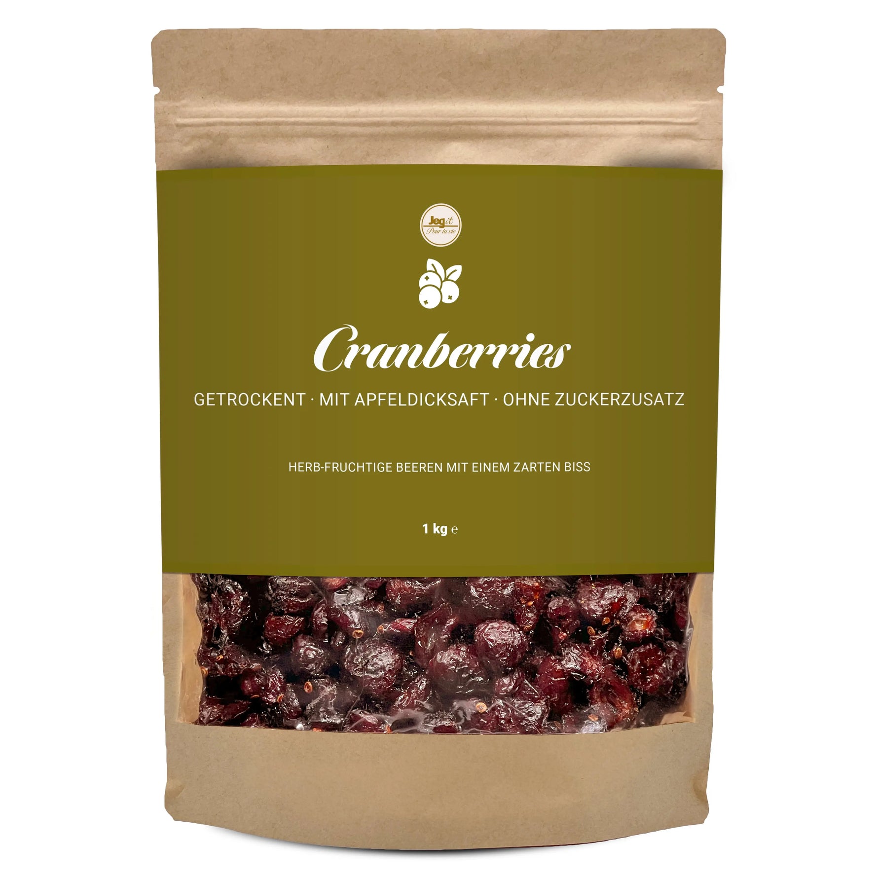 Cranberries 1kg Dried from Canada Jegit - Pour La Vie