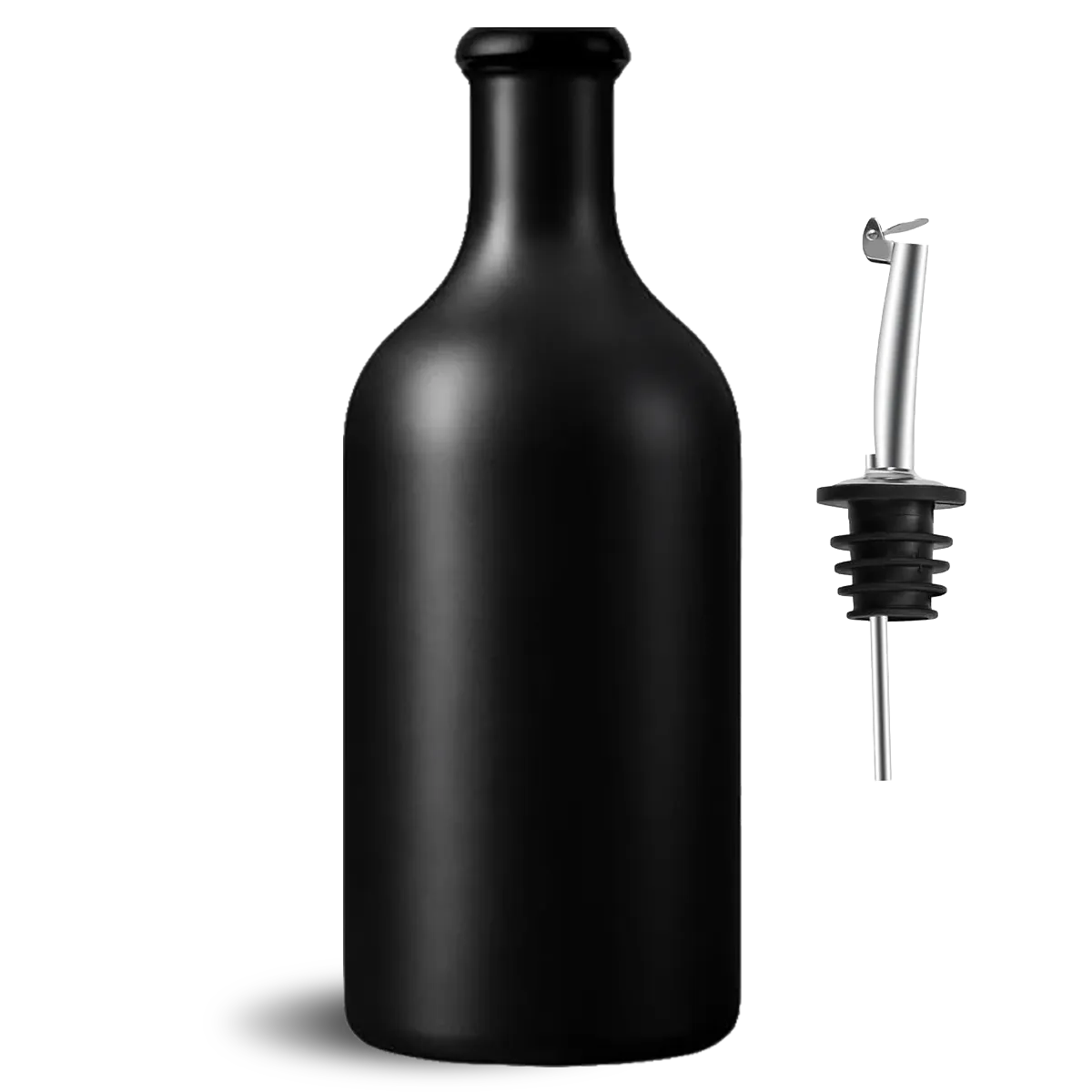 Steingutflasche für Olivenöl mit tropffreiem Ausgießer