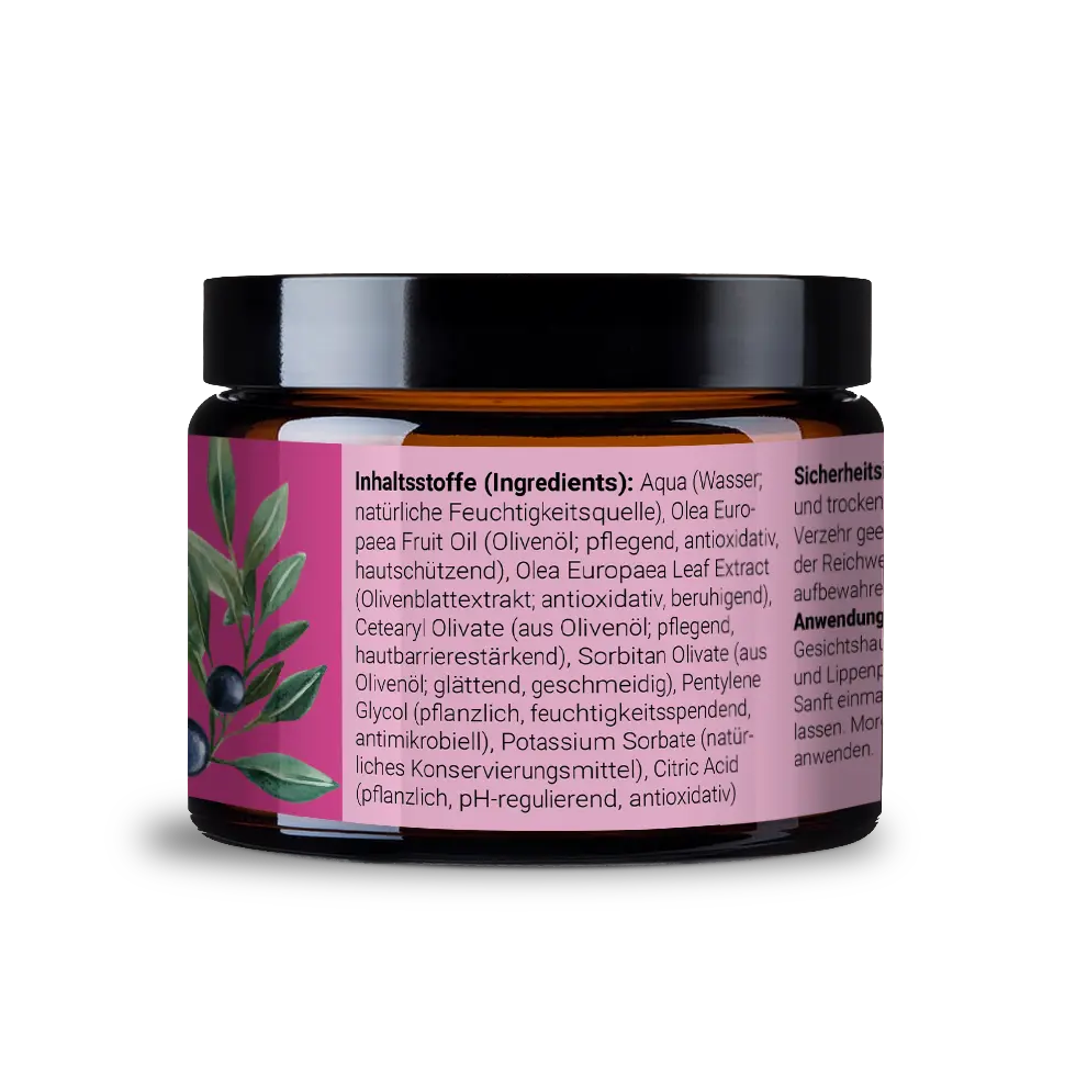 Reichhaltige antioxidative Creme mit Olivenblatt