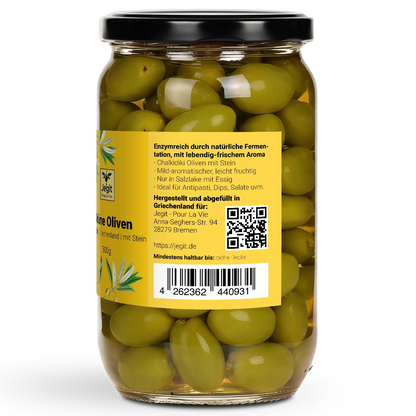 Greek Green Olives with pit