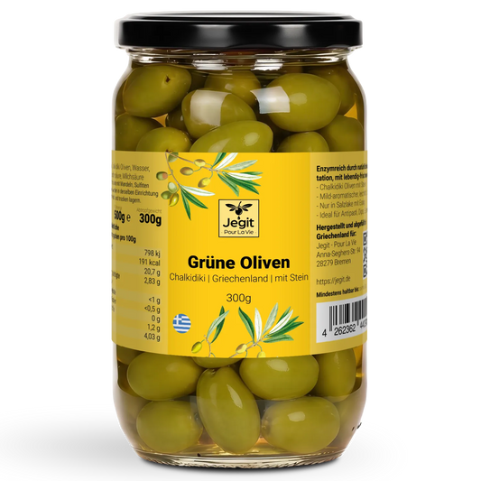 Greek Green Olives with pit