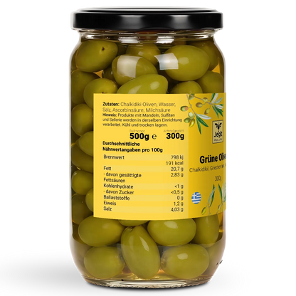 Greek Green Olives with pit