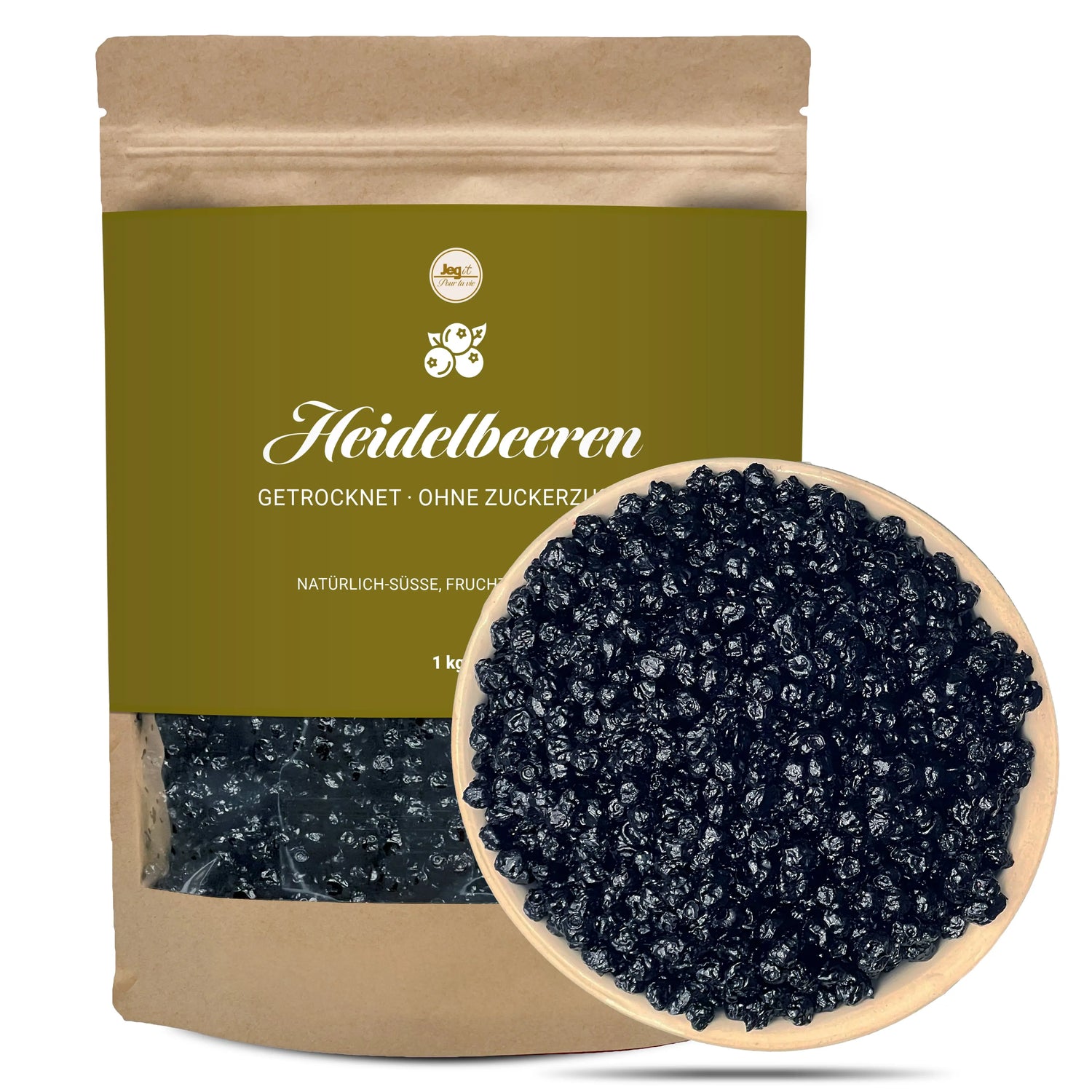 Blueberries 1kg Dried from Canada Jegit - Pour La Vie