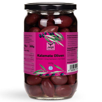 Schwarze Kalamata-Oliven mit Stein 300g