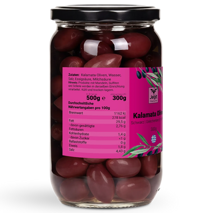 Schwarze Kalamata Oliven 400g mit Stein