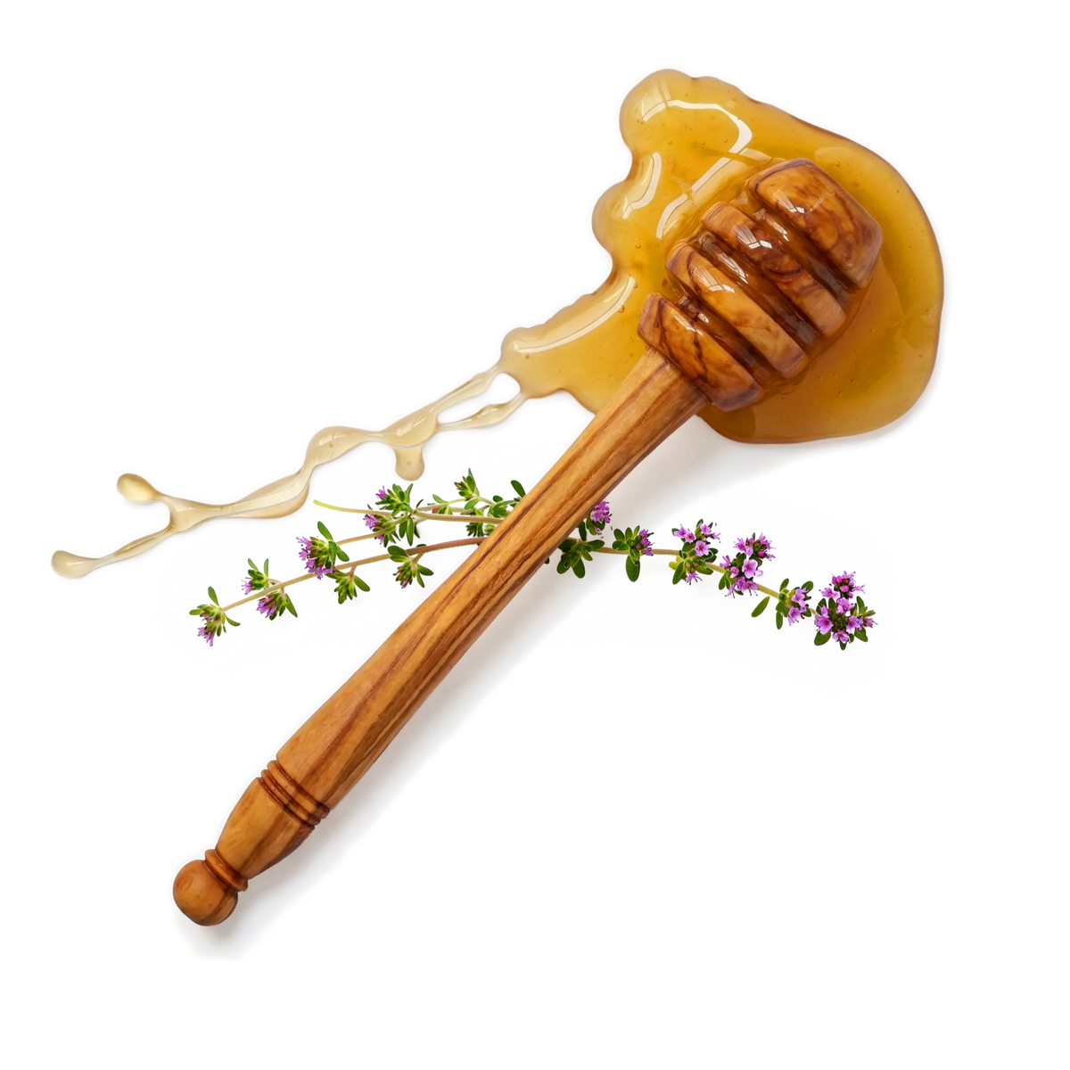 Olive Wood Honey Dipper 14cm