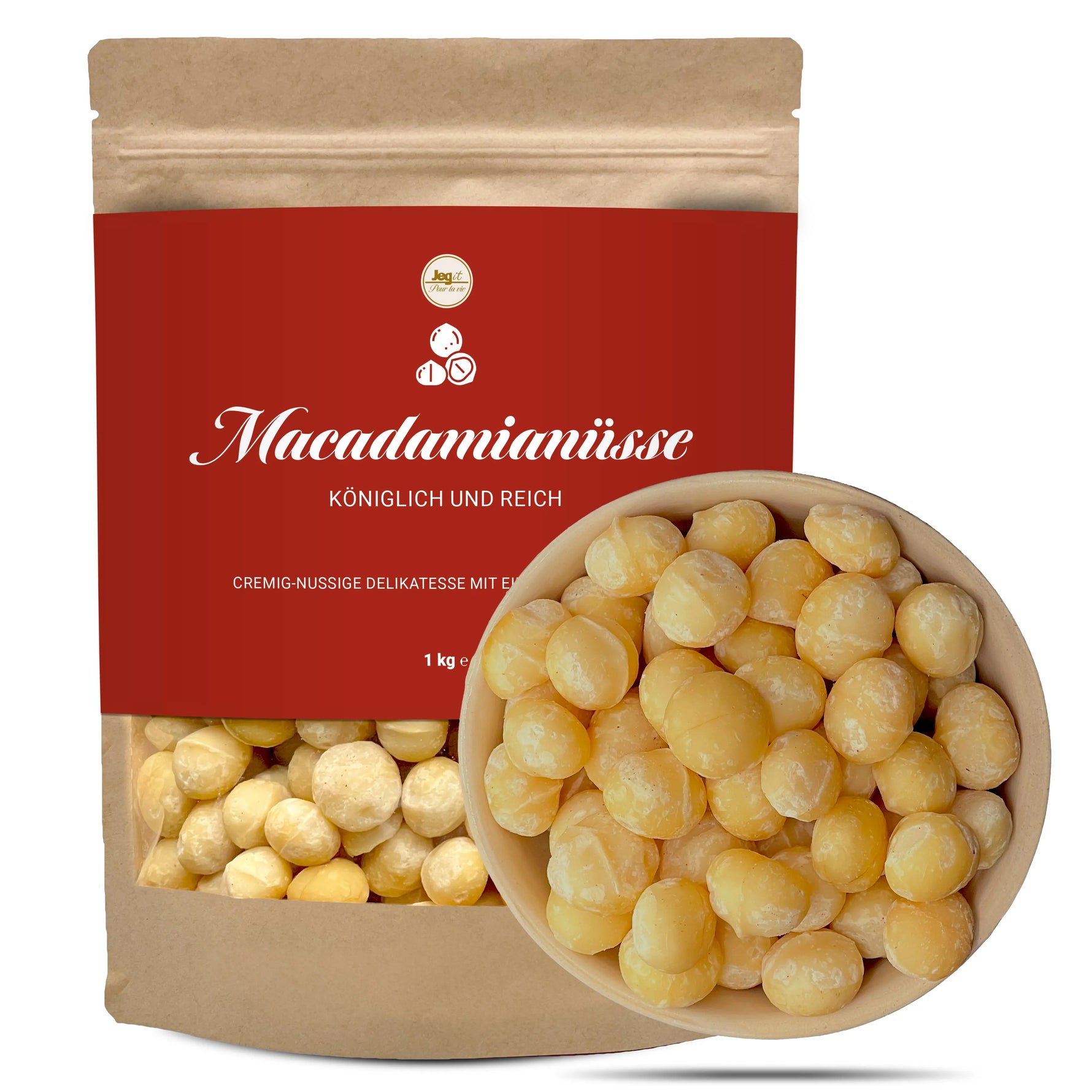 Macadamia Nuts 1kg Unsalted, Raw Jegit - Pour La Vie