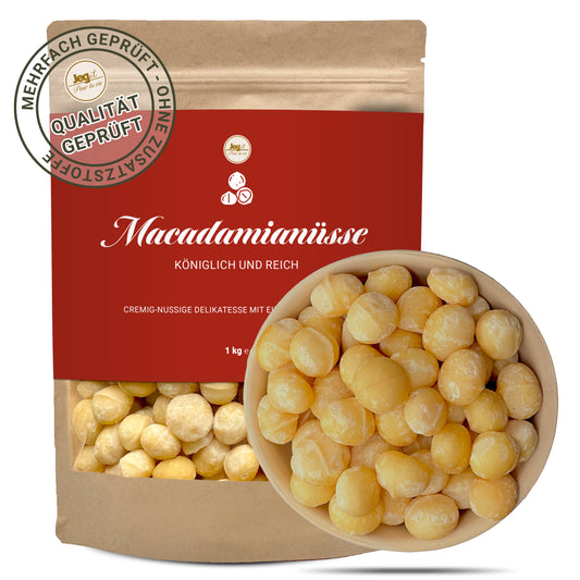 Macadamia Nuts 1kg Unsalted, Raw