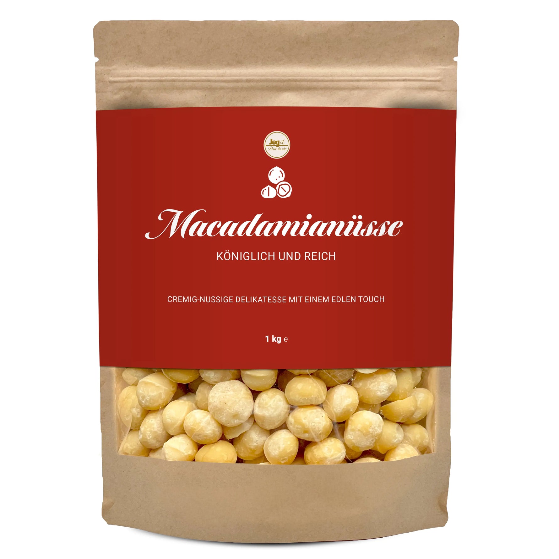 Macadamia Nuts 1kg Unsalted, Raw Jegit - Pour La Vie