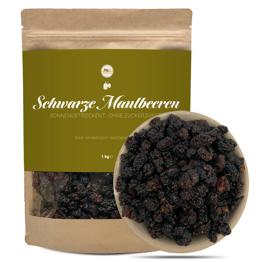 Maulbeeren 1kg schwarz, getrocknet