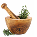 Olive Wood Mortar & Pestle 14 cm