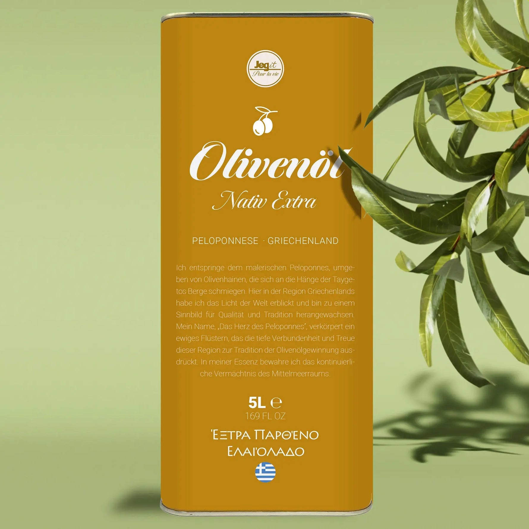 Natives Olivenl extra 5L von der Peloponnes - Jegit - Pour La Vie Natives Olivenl extra 5L von der Peloponnes - Jegit - Pour La Vie