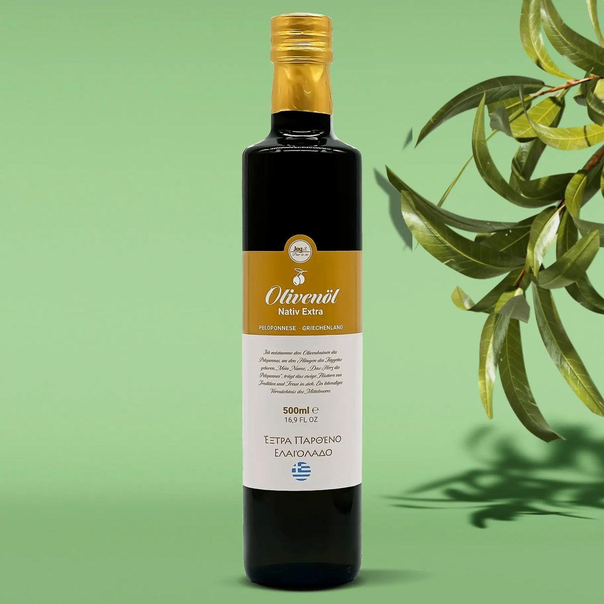 Olive Oil Extra Virgin 500ml from Peloponnese Jegit - Pour La Vie