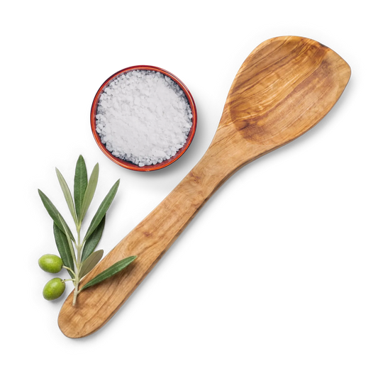 Eckwender aus Olivenholz mit Mulde (30 cm)