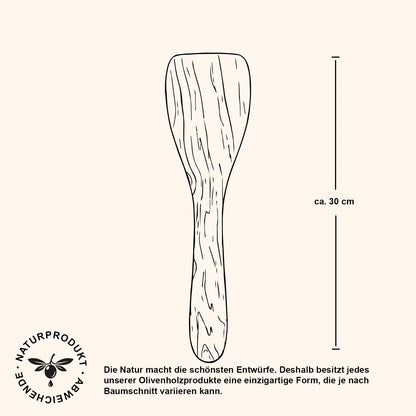Kochwender aus Olivenholz 30 cm