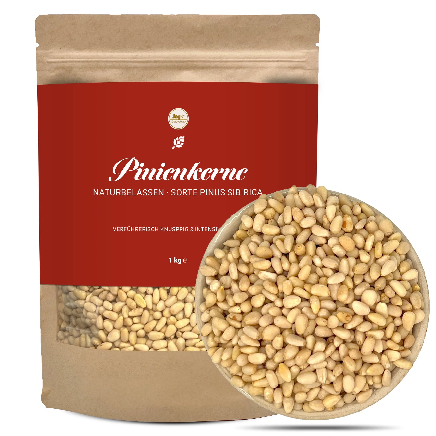 Pinienkerne 1 kg – Premium, natur & ungeröstet – - Jegit