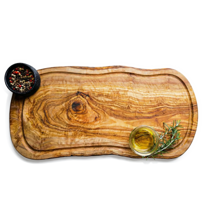 Olive Wood Cutting Board with Juice Groove (50x23 cm)