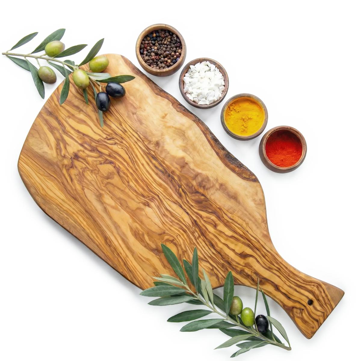 Olive Wood Antipasti Board with Handle 35 cm