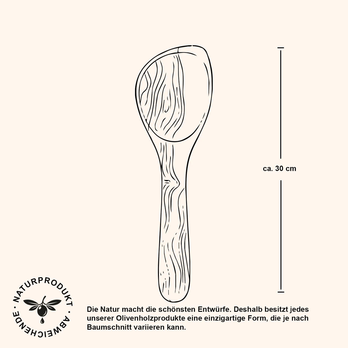Olive Wood Corner Turner with Hollow (30 cm)