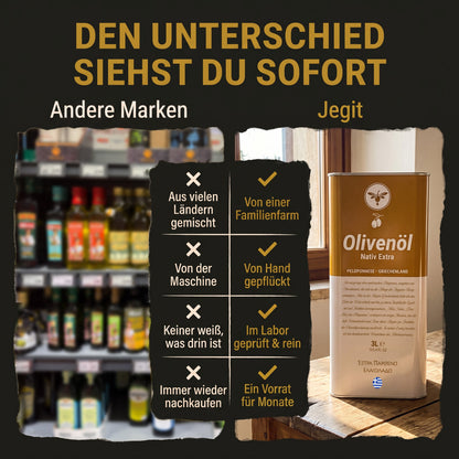 Natives Olivenöl extra 3L von der Peloponnes