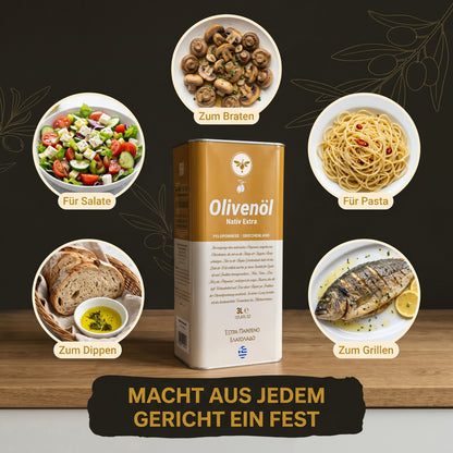 Natives Olivenöl extra 3L von der Peloponnes