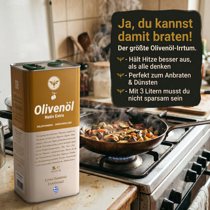 Natives Olivenöl extra 3L von der Peloponnes