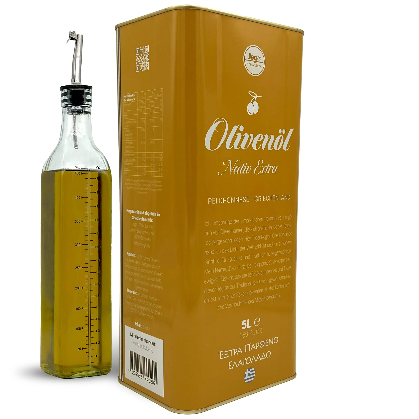 Natives Olivenl extra 5L von der Peloponnes - Jegit - Pour La Vie Natives Olivenl extra 5L von der Peloponnes - Jegit - Pour La Vie